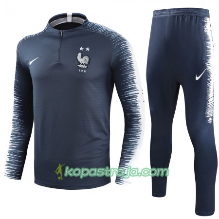 Frankrike 2 Stars Tränings Sweatshirtställ Blå 2018